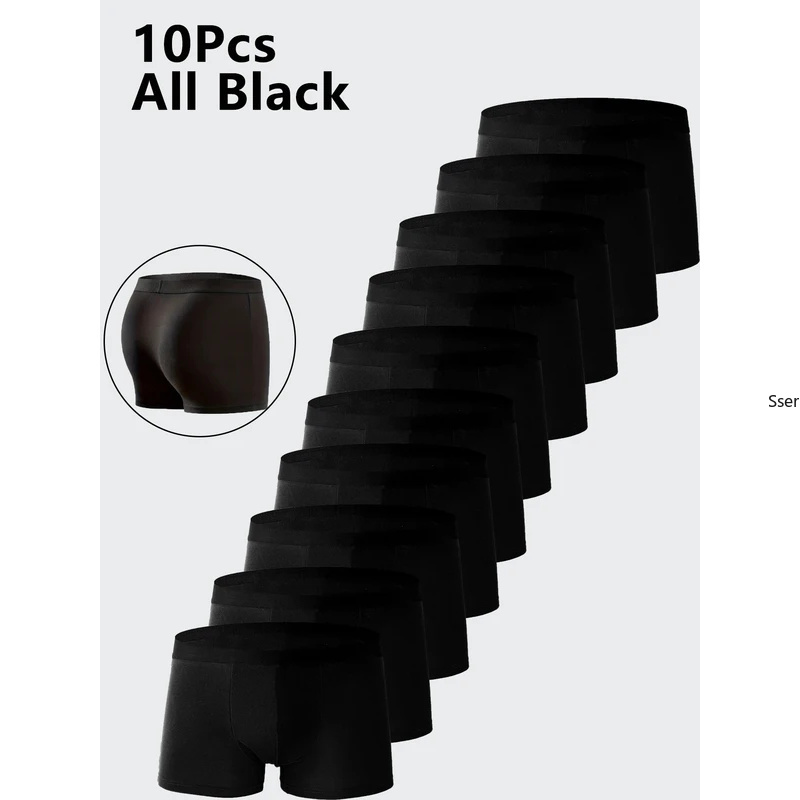 Boxer Shorts Modal - 10 قطع ملابس داخلية رجالية باللون