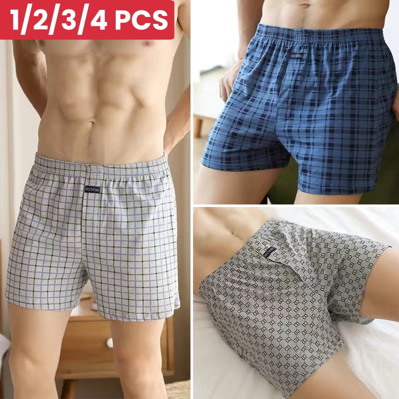 1/2/3/4 قطعة حجم كبير M-XXXL ا - مراجعة Boxer Brief Pack Cotton وسعره